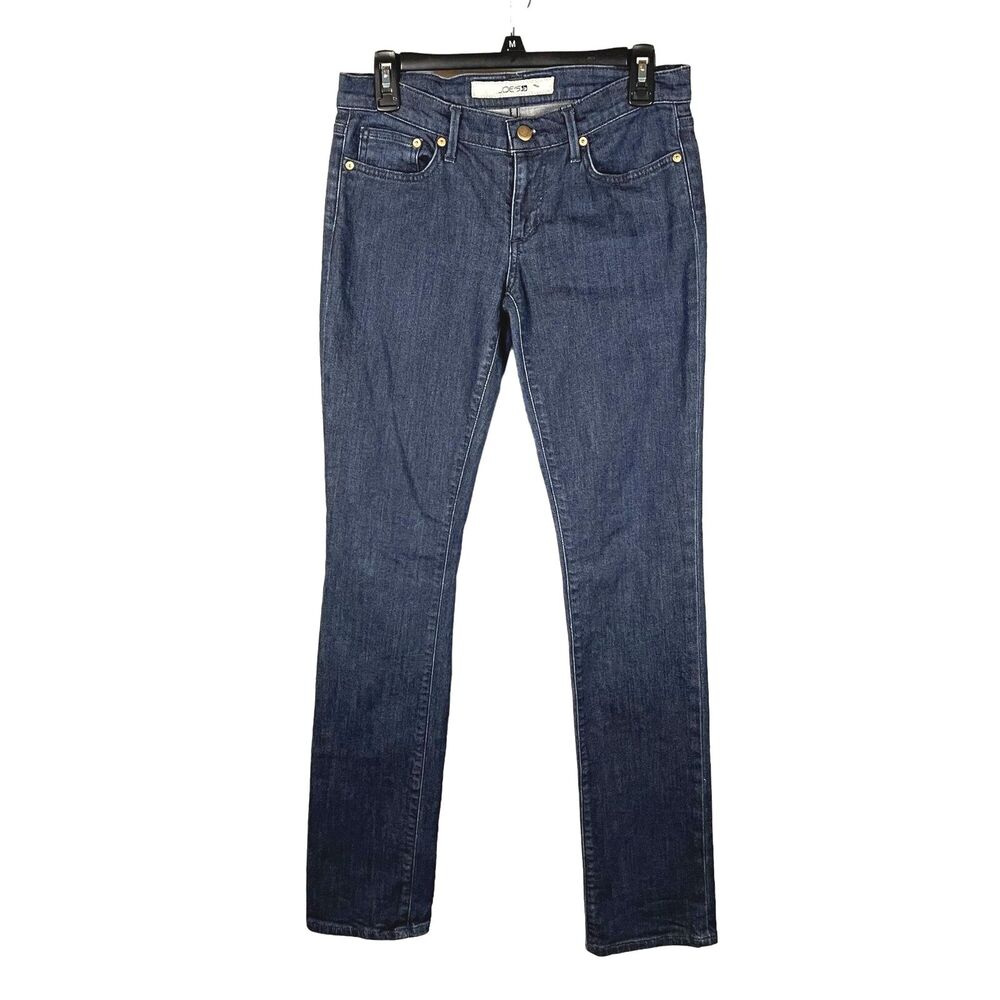Joes Jeans Womens 27 Straight Leg Low Rise Cocoa Wash Dark Blue Classic 31 x 33